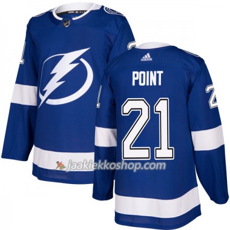 Miehille NHL Tampa Bay Lightning Pelipaita Brayden Point 21 Adidas 2017-2018 Sininen Authentic